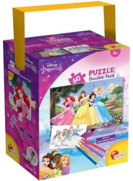 Puzzle dwustronne w tubie 60el. 50x35cm Księżniczki. 86191 LISCIANI p12