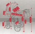 PIREUS CAMARELO 3w1 wózek wielofunkcyjny z fotelikiem 0m+