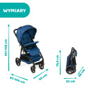 Multiride Chicco 0m+ do 22kg Terenowa spacerówka z gumowymi kółkami - Deep Blue