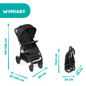 Multiride Chicco 0m+ do 22kg Terenowa spacerówka z gumowymi kółkami - Jest Black