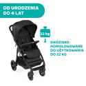 Multiride Chicco 0m+ do 22kg Terenowa spacerówka z gumowymi kółkami - Jest Black