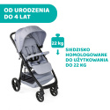 Multiride Chicco 0m+ do 22kg Terenowa spacerówka z gumowymi kółkami - Light Grey