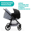 Multiride Chicco 0m+ do 22kg Terenowa spacerówka z gumowymi kółkami - Light Grey