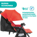 OHLALA TWIN CHICCO Podwójny, lekki wózek spacerowy 8kg - PAPRIKA