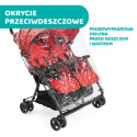 OHLALA TWIN CHICCO Podwójny, lekki wózek spacerowy 8kg - PAPRIKA