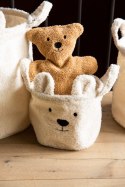 Childhome Pluszowy pojemnik na zabawki 25 x 20 x 20 cm Teddy bear Off white