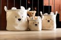 Childhome Pluszowy pojemnik na zabawki 30 x 30 x 30 cm Teddy bear Off white