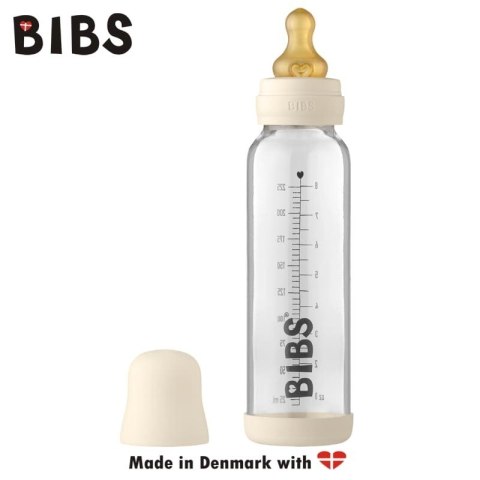 BIBS Antykolkowa Butelka Szklana dla Niemowląt 225 ml IVORY