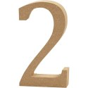 Cyfra 2 z MDF H: 13 cm