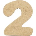 Cyfra 2 z MDF H: 4 cm 10 szt.