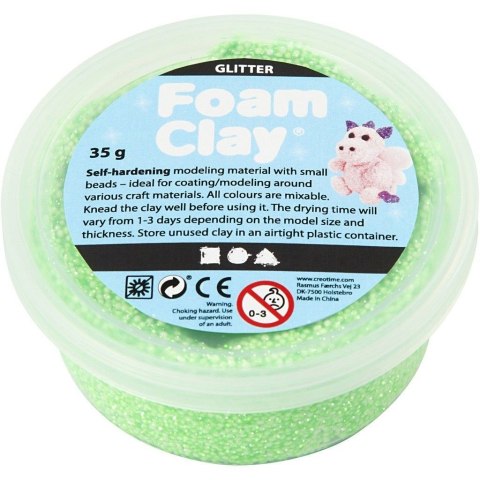 Masa Foam Clay Brokatowa Zielona 35 g