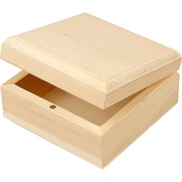 Pudełko z drewna na Biżuterię 9x9x5 cm