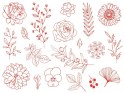 Stempelki do tkanin Kwiaty i liście