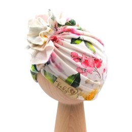 BABY 01168 Turban niemowlęcy Kwiat Jabłoni 0-3m