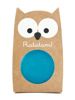 RATATAM R-BRH-046 Piłka mini kauczukowa świecąca w ciemności 6 cm Owl - Blue