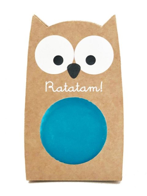 RATATAM R-BRH-046 Piłka mini kauczukowa świecąca w ciemności 6 cm Owl - Blue