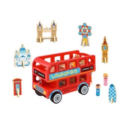 TOOKY TOY TL152A Drewniana zabawka autobus London Bus