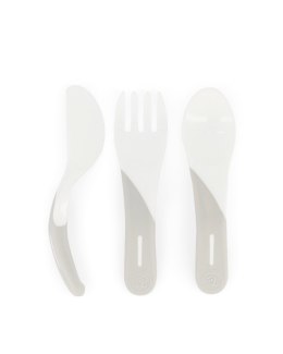 TWISTSHAKE 78207 Sztućce Learn Cutlery 6+m White