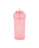 TWISTSHAKE 78588 Bidon Straw Cup 360ml 6+ Pastel Pink