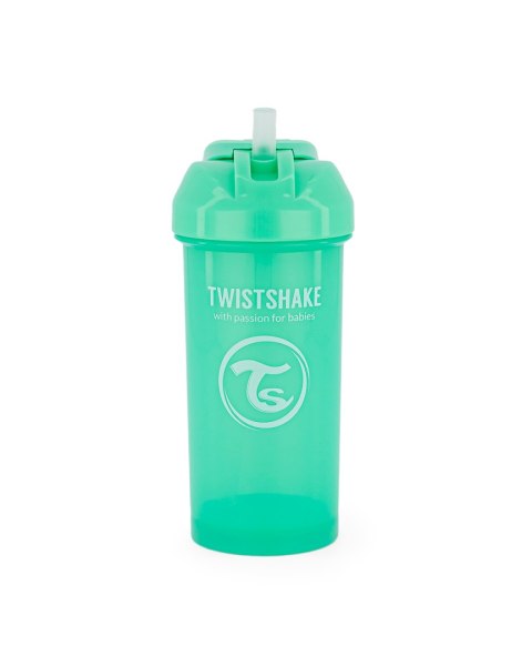 TWISTSHAKE 78590 Bidon Straw Cup 360 ml 6+ Pastel Green