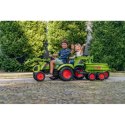 FALK Traktor CLAAS AVEC Zielony na Pedały z Przyczepką od 3 Lat