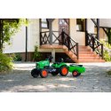 FALK Traktorek Supercharger Zielony Otwierana Maska z Przyczepką od 2 Lat