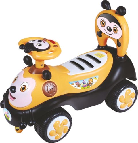 BABY MIX 16596 UR-7625 Pojazd dla dzieci HAPPY BEE żółty