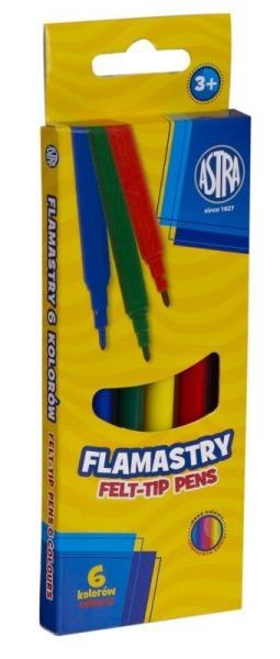Flamastry Astra 6 kolorów
