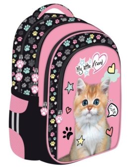 Plecak szkolny BPL-58 My Little Friend różowy kot / pink cat
