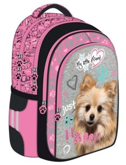 PROMO Plecak szkolny BPL-58 My Little Friend różowy pies / pink dog