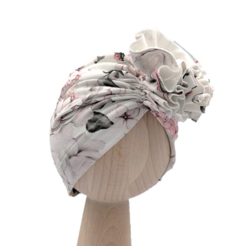 BABY 01127 Turban niemowlęcy Hortensje 3-6 mc