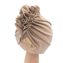 BABY 01075 Turban niemowlęcy cappuccino 0-3m