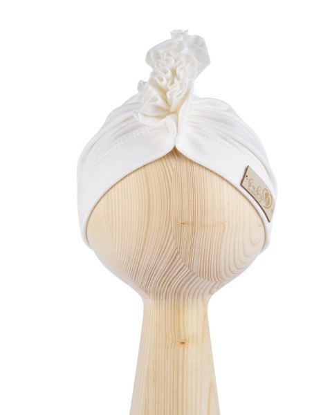 BABY 01323 Turban niemowlęcy cream 0-3m