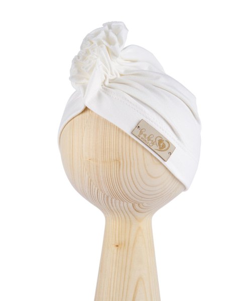 BABY 01324 Turban niemowlęcy cream 3-6m