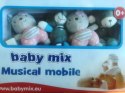 BABY MIX TK/485 Karuzela pluszowa szare misie 46551