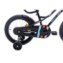 Rowerek dla dzieci 16" tiger bike z pchaczem czarno - pomarańczowy SUN BABY