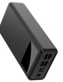 L-BRNO Powerbank Power Bank 30000mAh z cyfrowym ekranem 4x USB LED latarka czarny