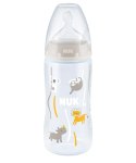 NUK 741926ZT Zestaw FC+ Butelka 300ml ze wskaźnikiem temperatury 1+1 gratis szary