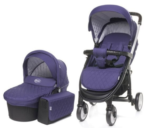 ATOMIC New 3w1 4Baby wózek wielofunkcyjny + torba Purple