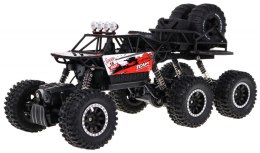 Auto 1 14 Crawler 6x6 R C 2 4G Czerwone