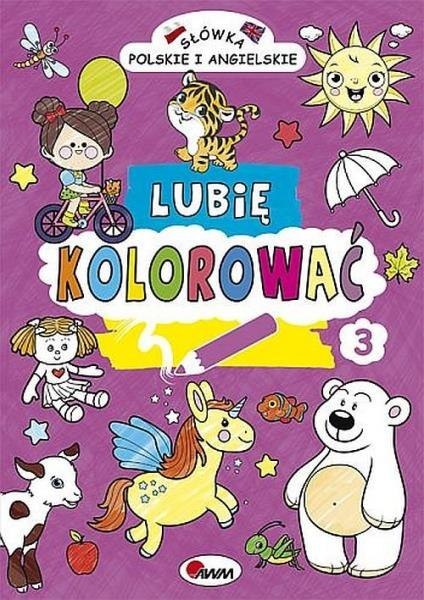 Książka Lubię kolorować 3 Słówka polskie i angielskie