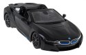 BMW i8 Roadster czarny RASTAR model 1:12 Zdalnie sterowane auto + pilot 2,4 GHz