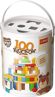 TREFL 61685 Zabawka drewniana 100 Klocków