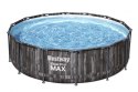 Basen stelażowy Steel Pro MAX 427x107 Imitacja Drewna 14FT BESTWAY 5w1 + Pompa + Drabinka