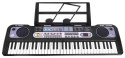 Keyboard dla dzieci 5+ Stojak na nuty Mikrofon + Nagrywanie Radio USB MP3 - model nr 020