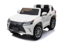 Lexus LX570 Autko 2-osobowe dla dzieci Biały + Pilot + Koła EVA + Radio MP3 + LED