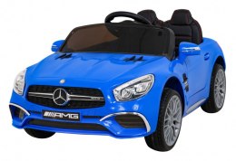 Mercedes Benz AMG SL65 S elektryczny dla dzieci Niebieski + Pilot + Audio LED + Ekoskóra + EVA + Wolny Start