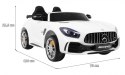 Mercedes-Benz GT R dla dzieci Lakier Biały + Napęd 4x4 + Nawiew powietrza + Pilot + EVA + MP3 LED