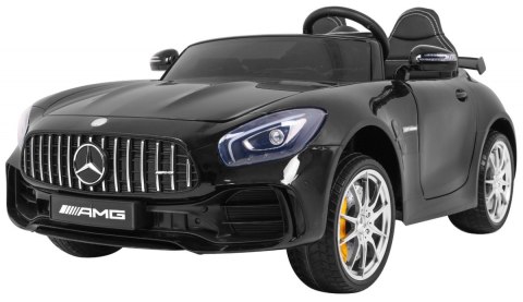 Mercedes-Benz GT R dla dzieci Lakier Czarny + Napęd 4x4 + Nawiew powietrza + Pilot + EVA + MP3 LED