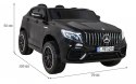 Auto Mercedes GLC 63S dla dzieci Czarny + Napęd 4x4 + MP4 + LED + Ekoskóra + Wolny Start + EVA